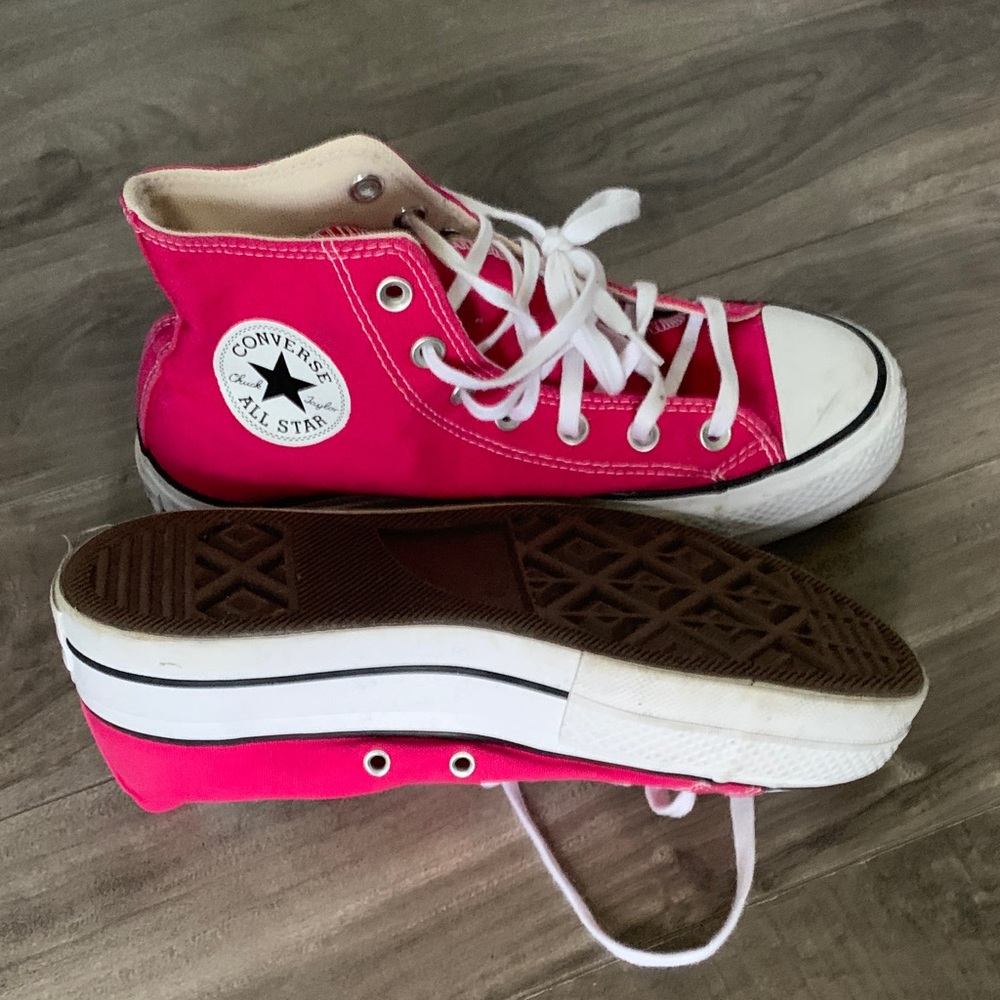 New Converse Chuck Taylors
Fuchsia High-Top Sneakers